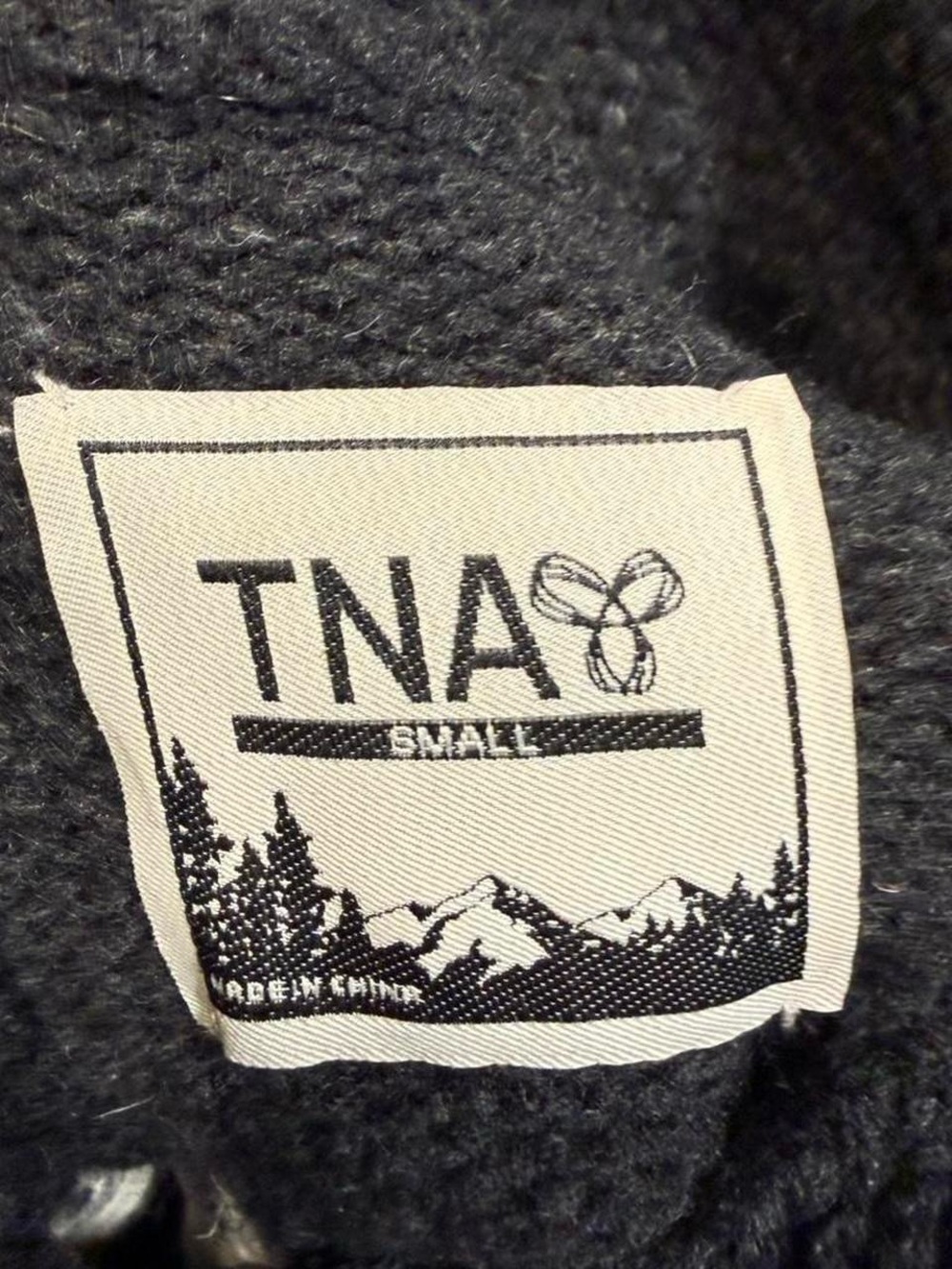 Y2K Tna Aztec Mockneck Slim Fit Zip Up Knit Sweater - Picture 3 of 4